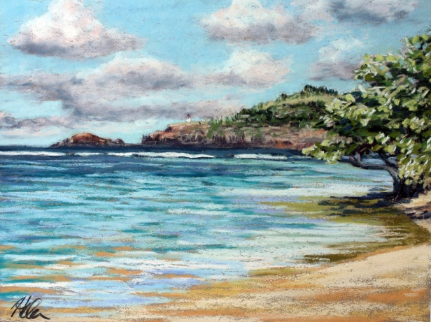 Anini afternoon, Pastel artwork by Kauai artist Helen Turner