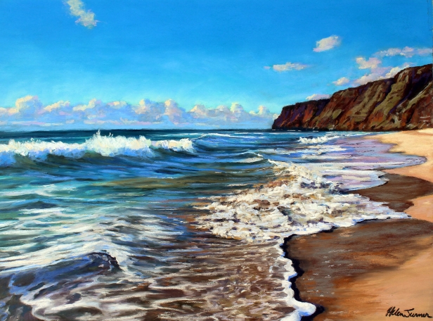 Beach Day, Pastel artwork by Kauai artist Helen Turner