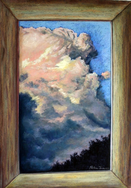 Cloud Frame, Pastel artwork by Kauai artist Helen Turner