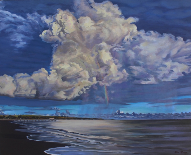 Clouds Over Waimea, Oil artwork by Kauai artist Helen Turner