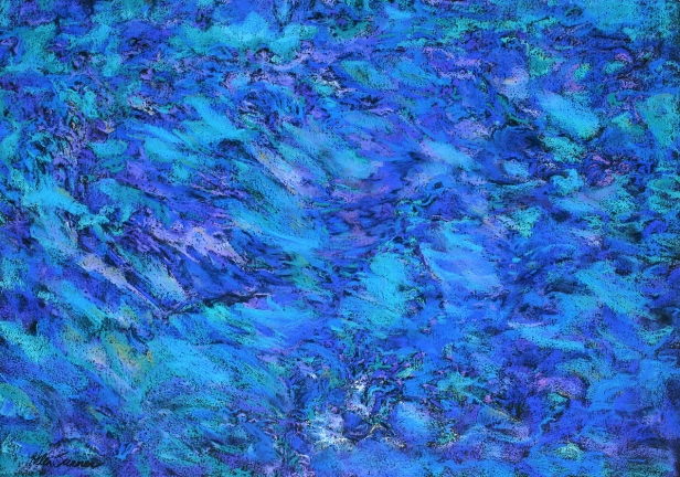 Deep Water, Pastel artwork by Kauai artist Helen Turner