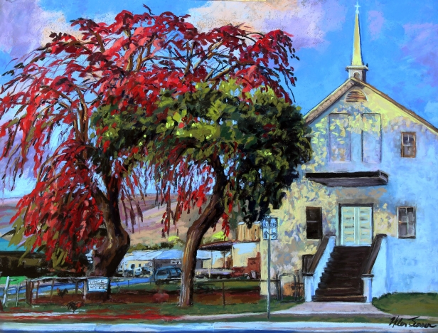 Early Spring in Waimea, Pastel painting by Kauai artist Helen Turner