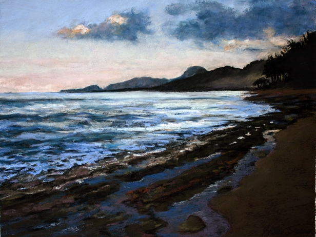 Fading Light, Pastel artwork by Kauai artist Helen Turner
