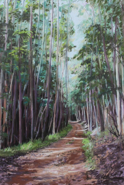 Forest Walks, Pastel artwork by Kauai artist Helen Turner