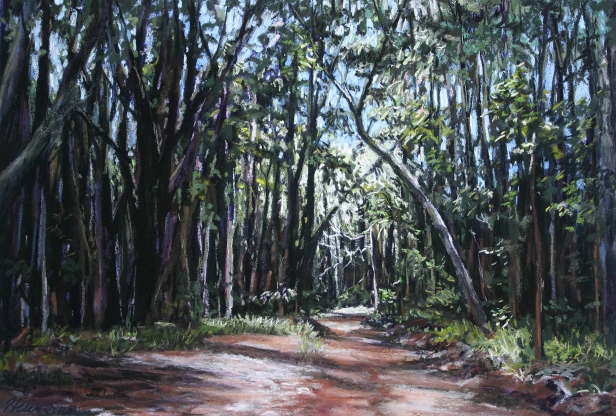 Forestry Road, Pastel artwork by Kauai artist Helen Turner