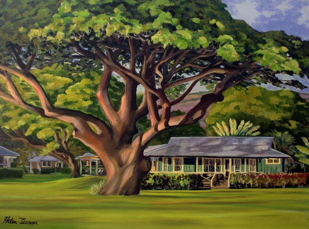 I'll Be Seeing You, Oil artwork by Kauai artist Helen Turner
