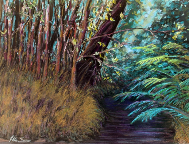 In the Quiet, Pastel artwork by Kauai artist Helen Turner