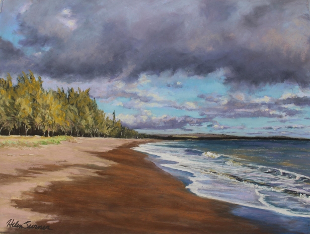 Long Walks, Pastel artwork by Kauai artist Helen Turner