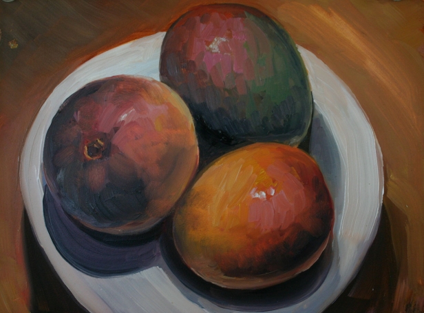 Mangoes, Pastel artwork by Kauai artist Helen Turner