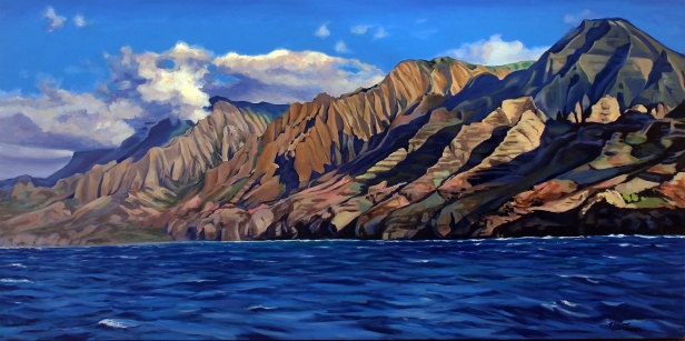 Na Pali Awakening, Hawaiian artwork by Helen Turner