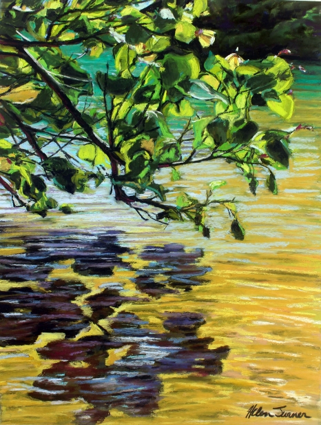 Noon on the River, Pastel artwork by Kauai artist Helen Turner