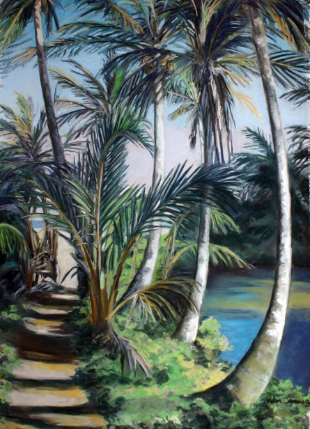 Palmistry, Pastel artwork by Kauai artist Helen Turner