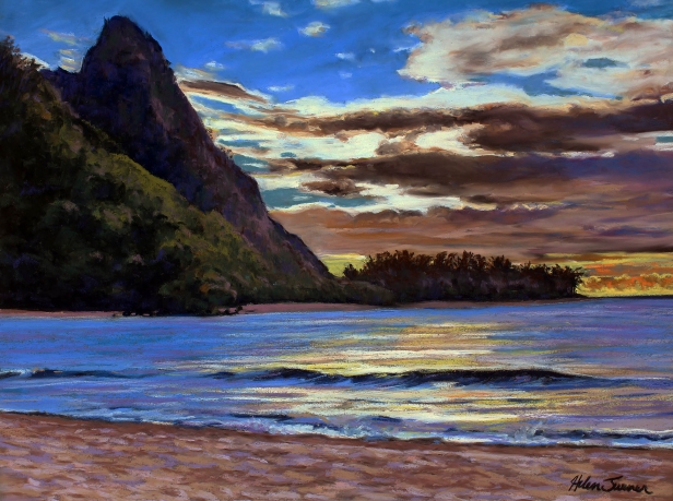 Quiet of Uncertain Times, Pastel painting by Kauai artist Helen Turner