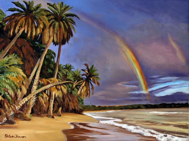 Rain Coming, Oil artwork by Kauai artist Helen Turner