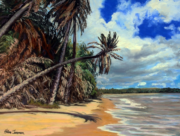 River Coast, Pastel artwork by Kauai artist Helen Turner