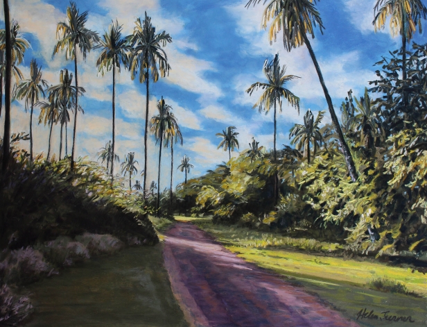 Road to the Pasture, Pastel artwork by Kauai artist Helen Turner