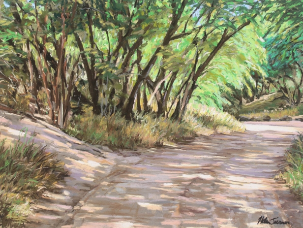 Sandy Path 2, Pastel artwork by Kauai artist Helen Turner