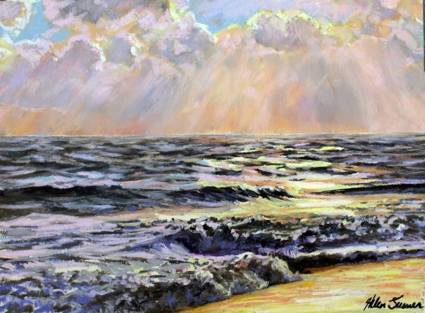 Sea of Tranquility, Pastel artwork by Kauai artist Helen Turner