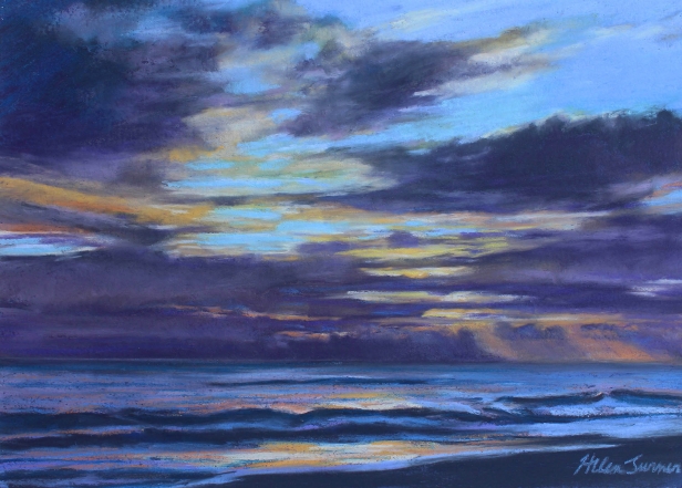 Subtle Seas, Pastel artwork by Kauai artist Helen Turner