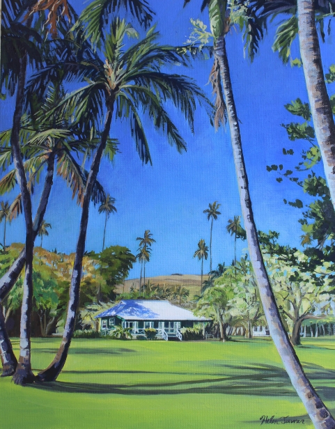 The place to myself, Oil artwork by Kauai artist Helen Turner
