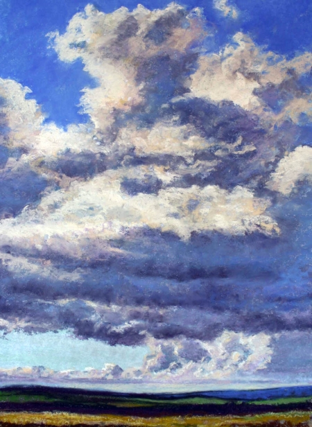 Thoughts Like Clouds, Pastel artwork by Kauai artist Helen Turner