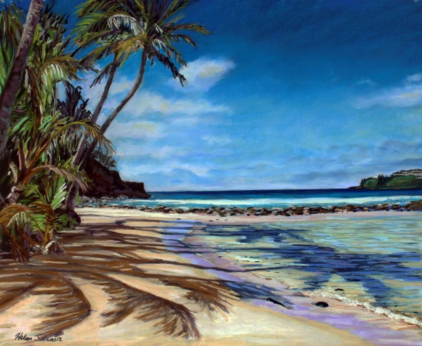Waikokos, Pastel artwork by Kauai artist Helen Turner