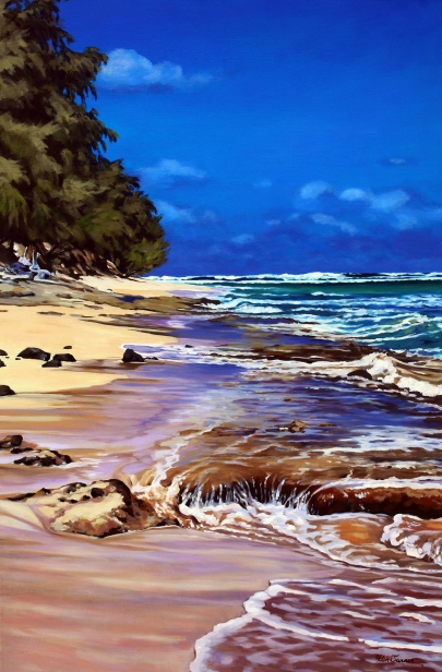 Walk With Me, Oil artwork by Kauai artist Helen Turner