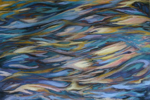 Water Weave, Pastel artwork by Kauai artist Helen Turner